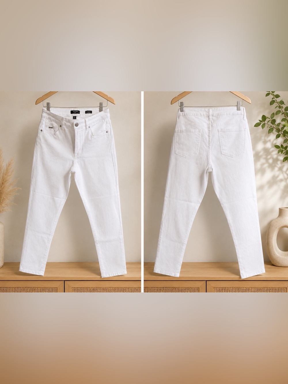 Nine West Gramercy Skinny Ankle White Jeans Women’s Size 10 Stretch